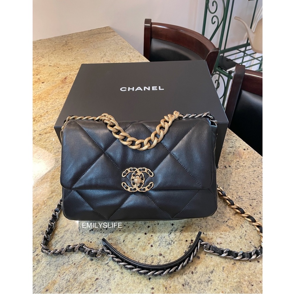 Chanel 19 Black Bag - Small